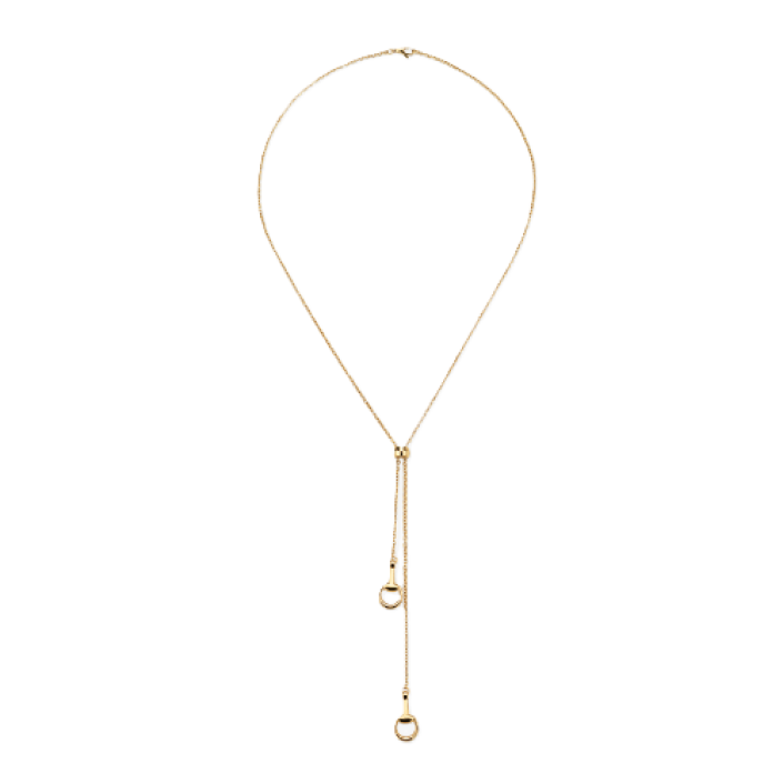 Gucci Horsebit Lariat Necklace in 18kt Yellow Gold 60cm
