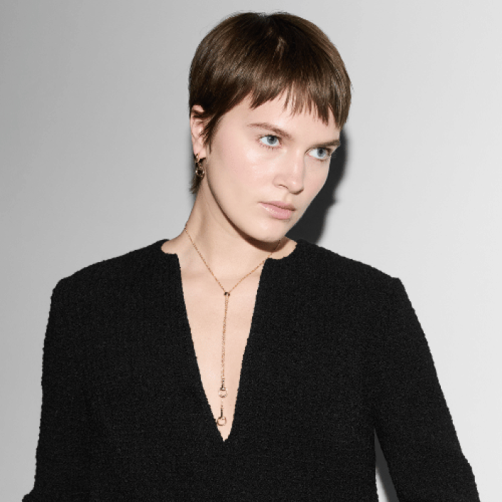 Gucci Horsebit Lariat Necklace in 18kt Yellow Gold 60cm