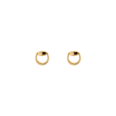 Yellow Gold Earrings Gucci Horsebit 18kt