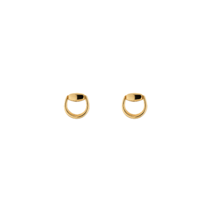 Yellow Gold Earrings Gucci Horsebit 18kt