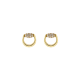 Gucci Horsebit 18K Yellow Gold Diamond Stud Earrings