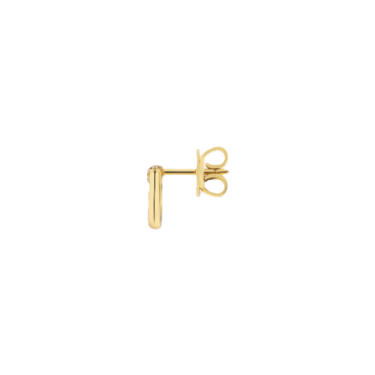 Gucci Horsebit 18K Yellow Gold Diamond Stud Earrings