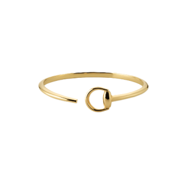 Gucci Horsebit Open Cuff Bracelet in 18kt Yellow Gold
