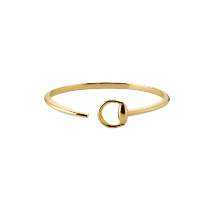 Gucci Horsebit Open Cuff Bracelet in 18kt Yellow Gold