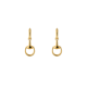 Gucci Horsebit Hoop Earrings with Dangling Horsebit in 18kt Yellow Gold