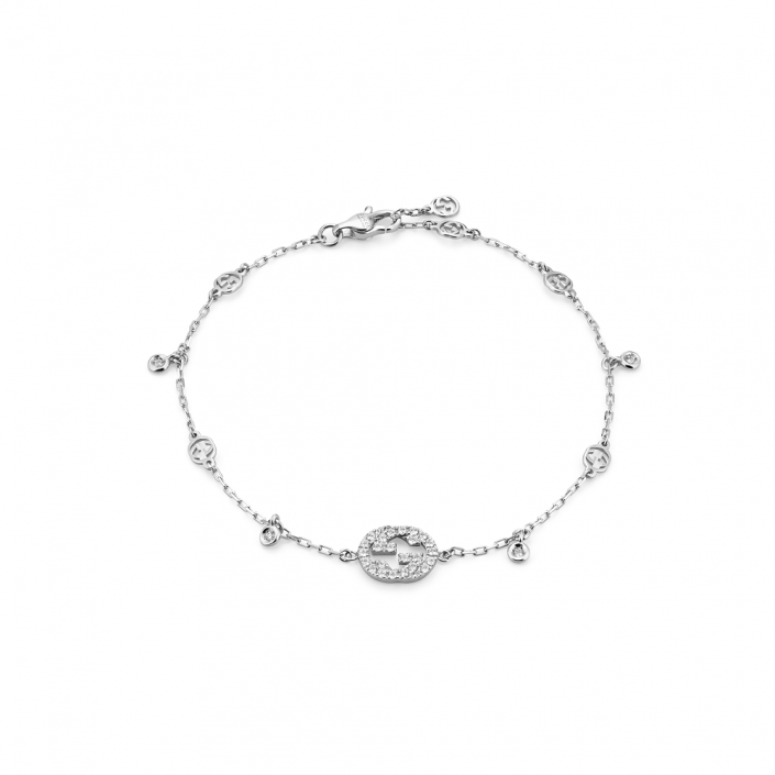 Bracelet Infini en argent avec des diamants ronds de 0,09 carat | DC