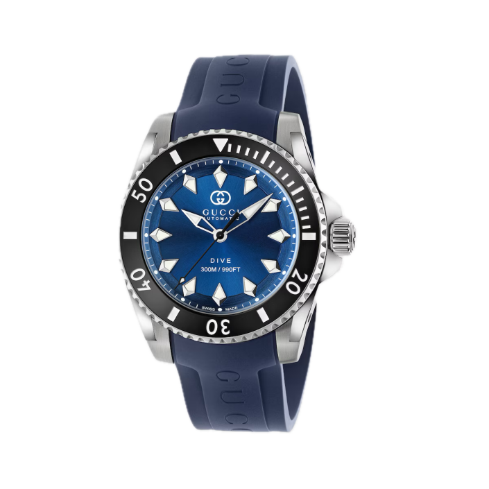Gucci Dive 40 mm — Reloj de buceo con esfera azul