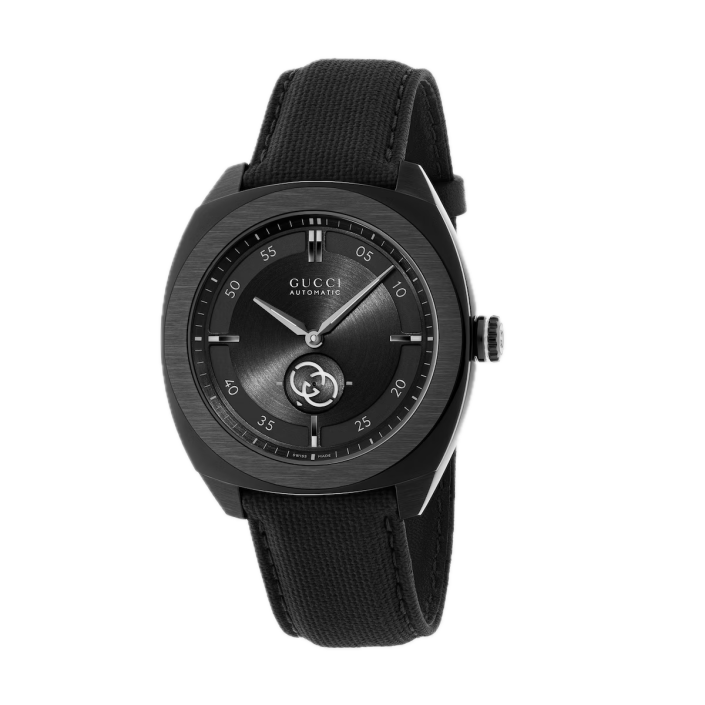 Gucci Interlocking 41 mm — Reloj automático de acero negro