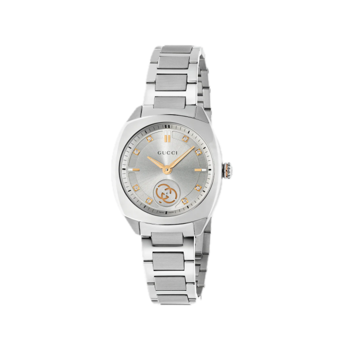 Reloj Gucci Interlocking 29 mm acero y diamantes