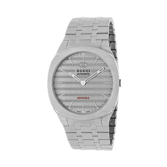 Gucci 25H 40 mm — Stainless Steel Watch with Grey Dial