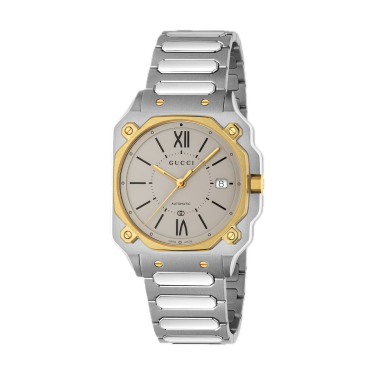 Gucci G‑Flat 36 mm — Reloj de acero con estilo arquitectónico