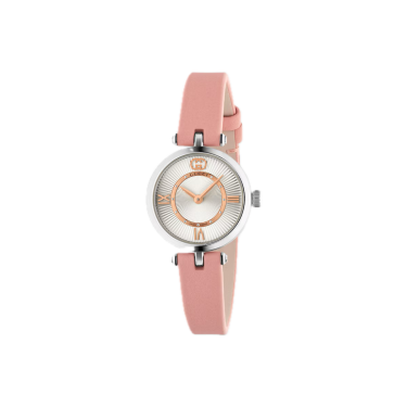 Gucci Model 2000 24 mm — Reloj de acero con esfera negra y correa de piel