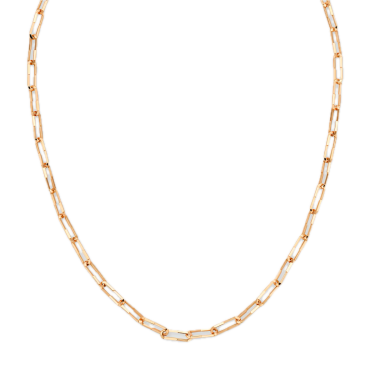 Collaret cadena Gucci Link to Love or rosa 18 kt