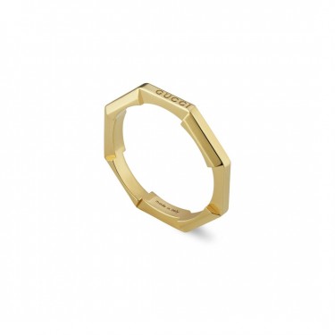Thin 18 kt yellow gold ring Link to Love Gucci