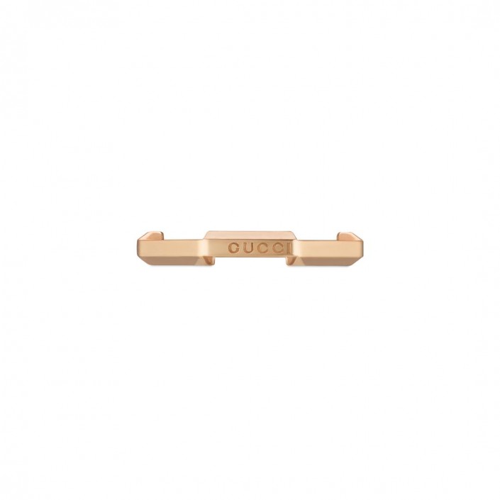 Thin 18 kt yellow gold ring Link to Love Gucci