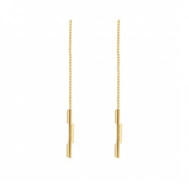 CHAIN EARRINGS YELLOW GOLD LINK TO LOVE GUCCI