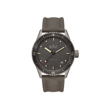Titanium Watch & Gray Dial Fifty Fathoms Blancpain
