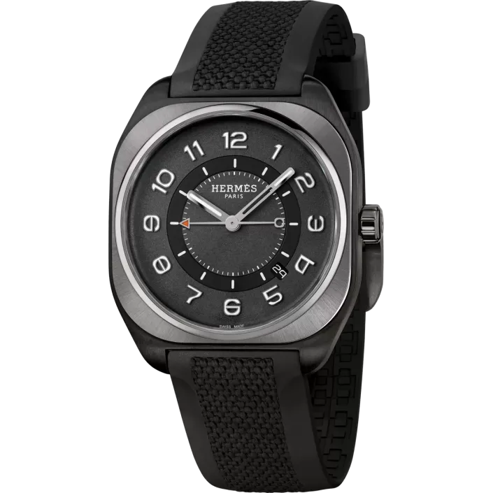 Hermès h08 408110ww00 titane dlc noir 42 mm