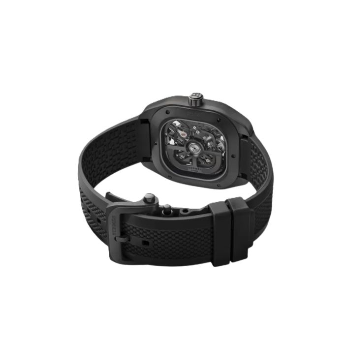 Hermès H08 skeleton watch in Zanzibar blue titanium and ceramic 42 mm