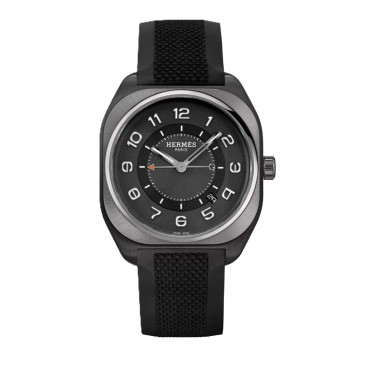 Hermès h08 408110ww00 titane dlc noir 42 mm