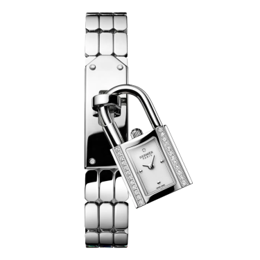 Hermès kelly 408486ww acier & diamants mini 16 mm