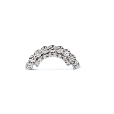 Piercing Simple Linear Diamonds de oro blanco de 18 quilates y diamantes naturales Illume