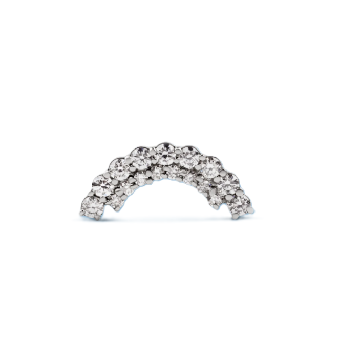 Piercing Simple Linear Diamonds de oro blanco de 18 quilates y diamantes naturales Illume