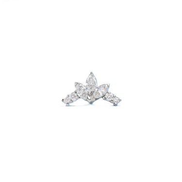 Piercing Lotus Tiara de oro blanco de 18 quilates y diamantes naturales Illume