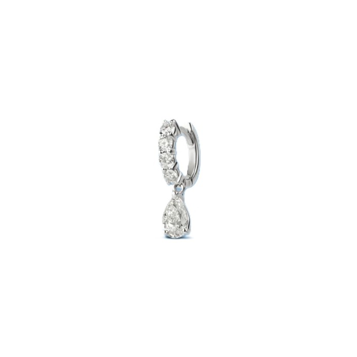 Piercing Dreaming Hoop de oro blanco de 18 quilates y diamantes naturales Illume