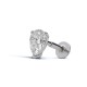 Piercing Drop Cut Diamond de oro blanco de 18 quilates y diamante natural Illume