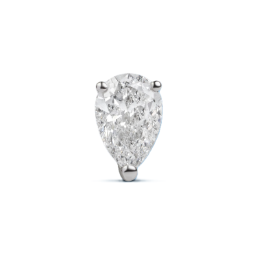 Piercing Drop Cut Diamond de oro blanco de 18 quilates y diamante natural Illume