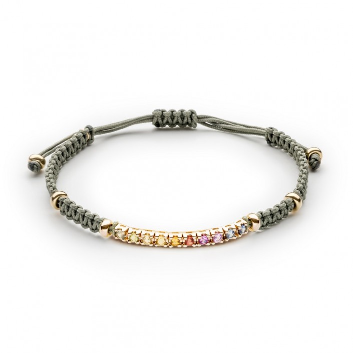 Jaibor's Macramé Bracelet with Rose Gold with Sapphires B2676MPCAQ