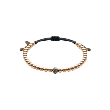 Wolf Small Bracelets 18k Rose Gold Bracelet with Brown Diamond Pavé Bead
