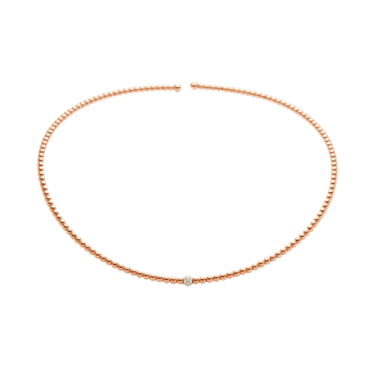 Titanium Soul 18k Rose Gold Pendant with 21 Diamonds