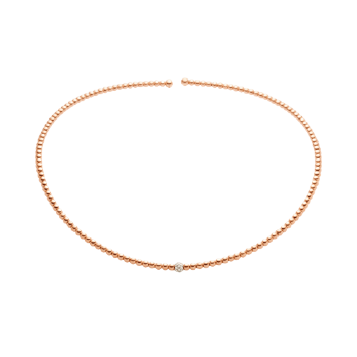 Titanium Soul 18k Rose Gold Pendant with 21 Diamonds