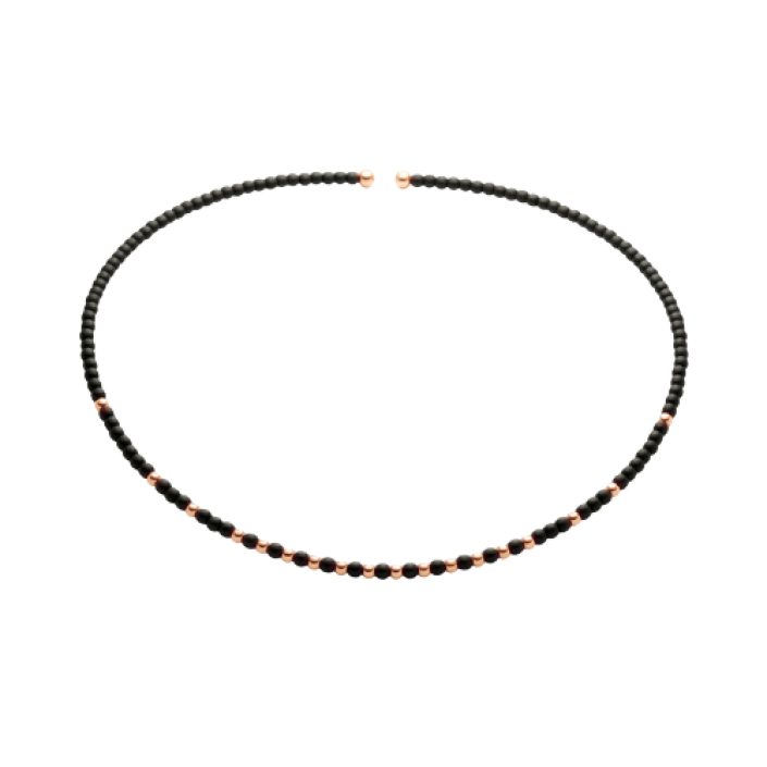 Titanium Soul 18k Rose Gold Pendant with Decorative Beads