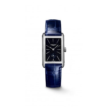 STEEL WATCH & BLUE DOLCEVITA LONGINES LEATHER DIAL L5255B
