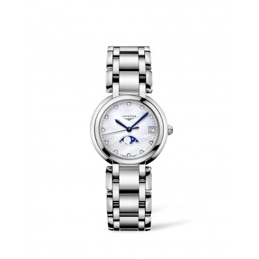 Steel watch and mother-of-pearl diamonds PrimaLuna Longines