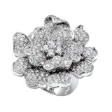 Bague Fleur Or Blanc 18K & Diamants Flora Leo Pizzo