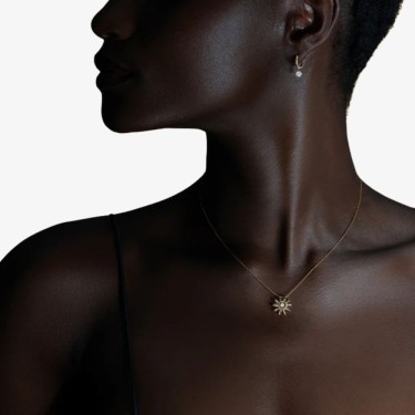 Collar Mini Soleil en oro amarillo con diamante de La Brune et La Blonde
