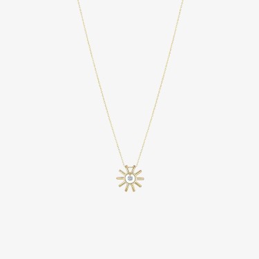 Collier Mini Soleil en or jaune avec diamant de La Brune et La Blonde