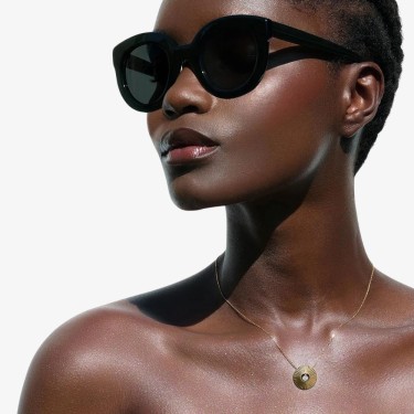 Collier Perla Luna en or jaune avec diamant de La Brune et La Blonde
