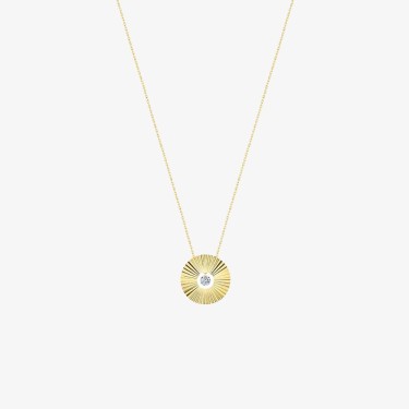 Collier Perla Luna en or jaune avec diamant de La Brune et La Blonde