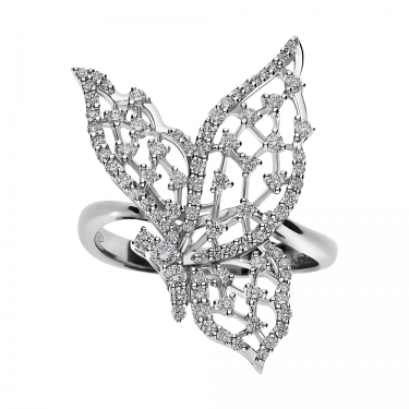White gold and diamond ring, Collection LightWings from Leo Pizzo