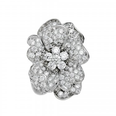 Anillo Flora de Oro Blanco 18KT y Diamantes de 3,72ct Leo Pizzo 