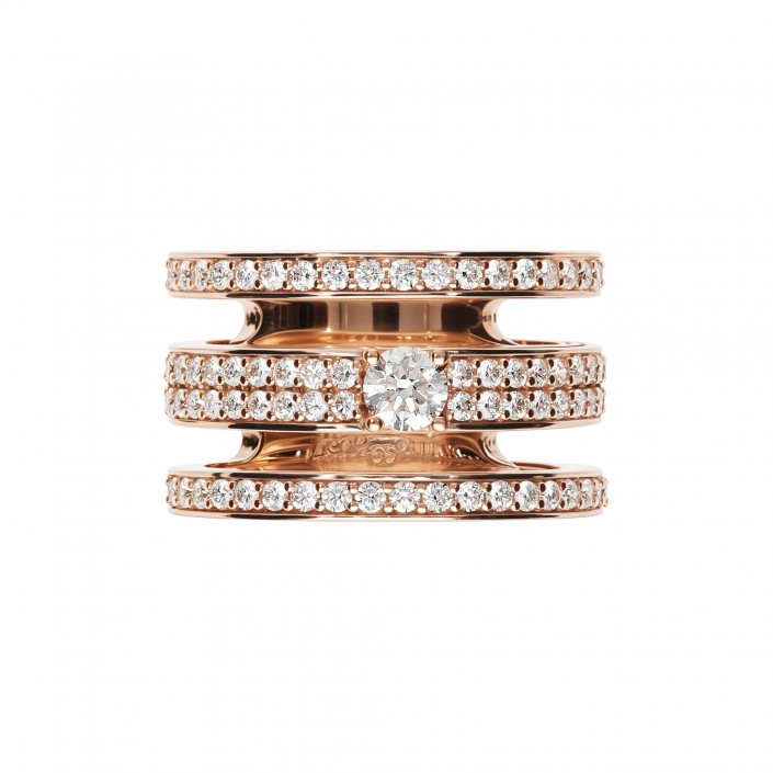 Rose Gold 18KT Ring with 1.04CT Diamonds Leo Pizzo