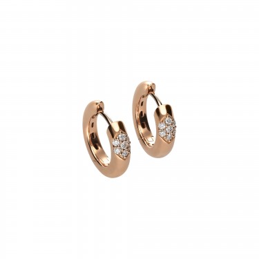 Arracades Or Rosa 18K i Diamants Leo Pizzo