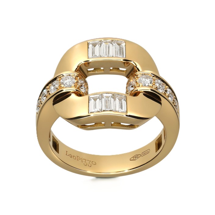 Colección Loto de oro amarillo y diamantes Leo Pizzo