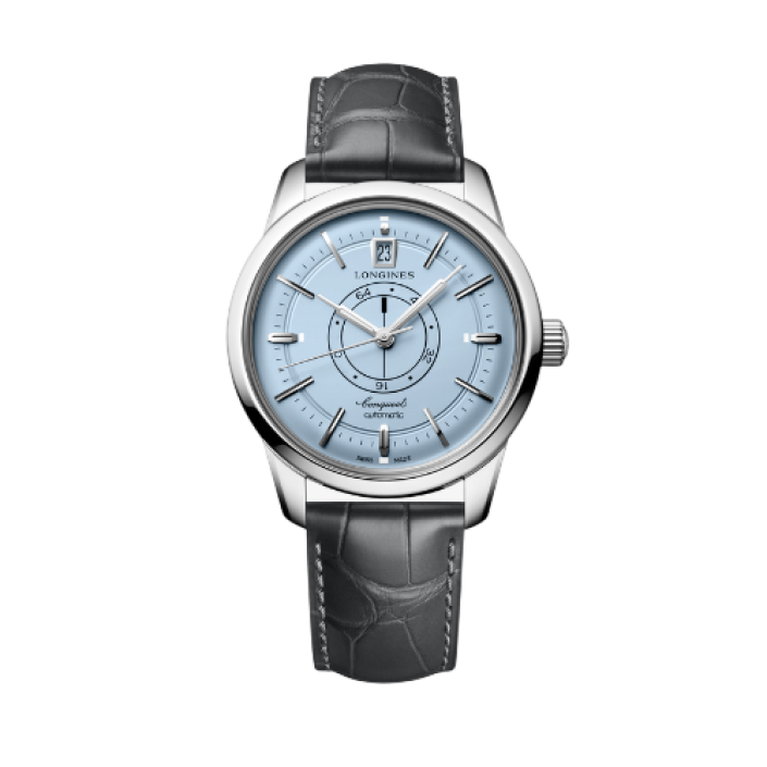 Longines Conquest Heritage Central Power Reserve automàtic de 38 mm amb esfera blau clar opalina