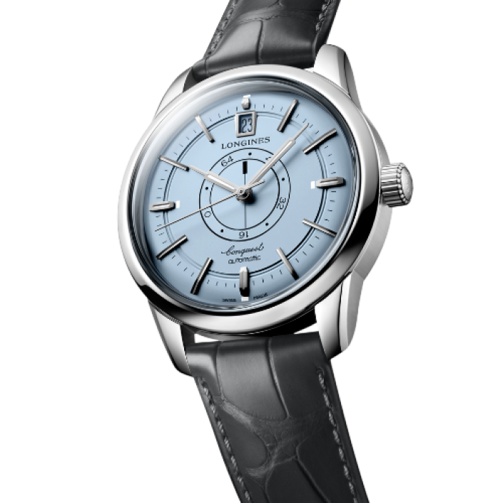 Longines Conquest Heritage Central Power Reserve automàtic de 38 mm amb esfera blau clar opalina